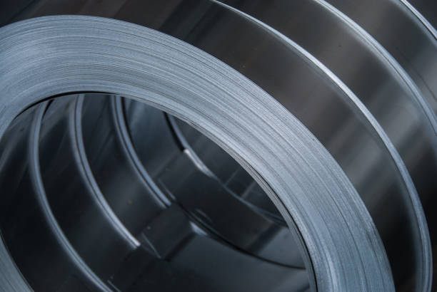 istock Aluminum sheet metal coils narrowed to size 674963108