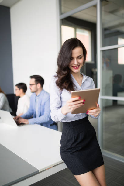 istock Professional business people working in business office on project 674967542