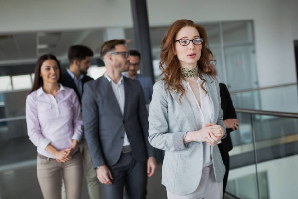 istock Business company staff  having presentation at office building 674967702
