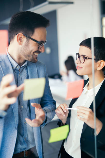 istock Creative professional business people working on business project in office 674969786