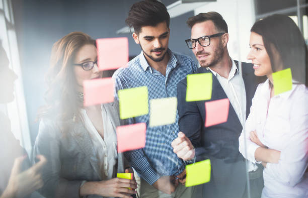 istock Creative professional business people working on business project in office 674970098