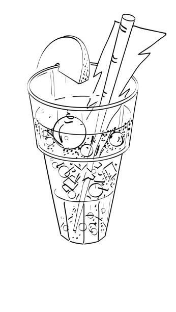 칵테일의 만화 이미지 - humor bizarre drinking cocktail stock illustrations