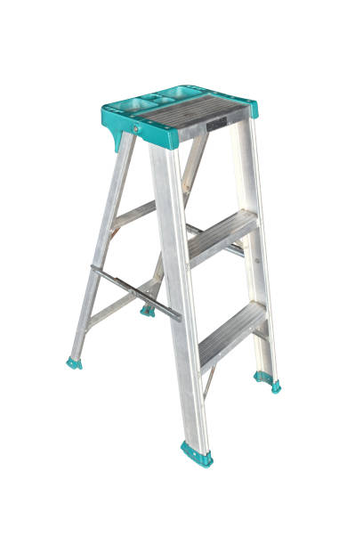 istock green aluminum ladder with container on top 674980180