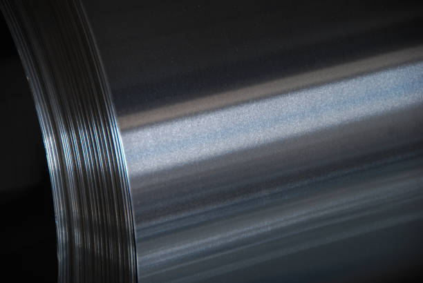 istock Aluminum sheet metal wound on a coil 674981096