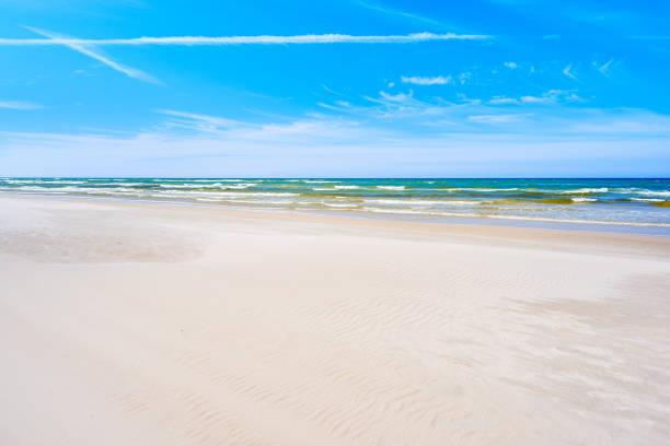 istock White sand Debki beach on sunny summer day, Baltic Sea, Poland 674985020