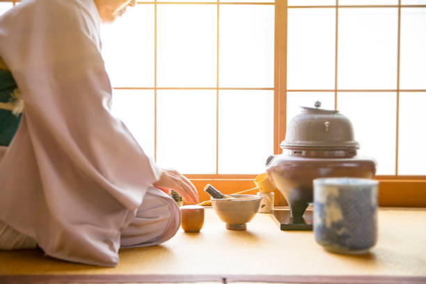 Traditional Japanese tea party in Japan