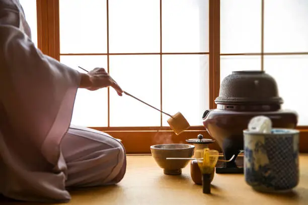 Traditional Japanese tea party in Japan