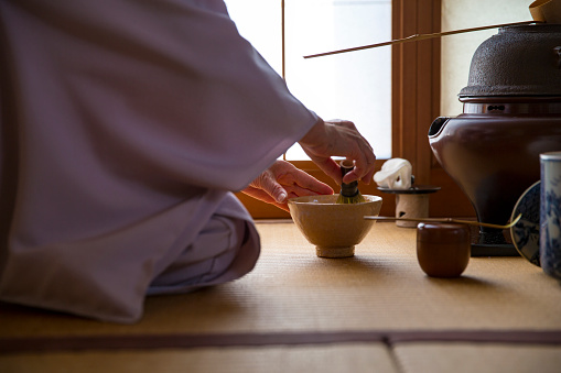 Traditional Japanese tea party in Japan