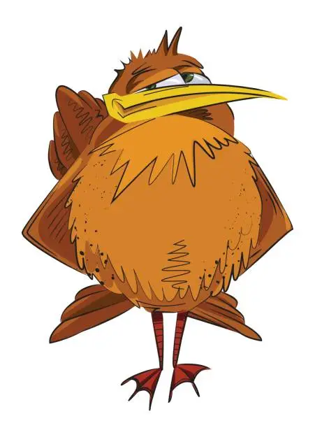 Vector illustration of Cartoon image of bird