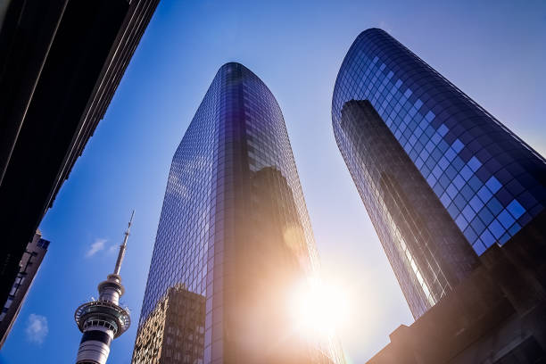 Business Buildings in Auckland Business buildings in the centre of Auckland, New Zealand auckland stock pictures, royalty-free photos & images