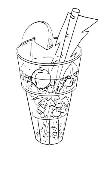 칵테일의 만화 이미지 - humor bizarre drinking cocktail stock illustrations