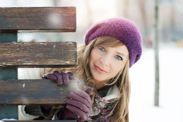 Winter portrait of a girl.