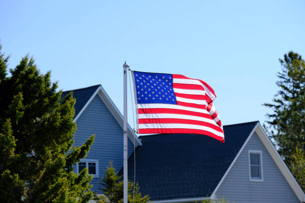 American flag stock photo