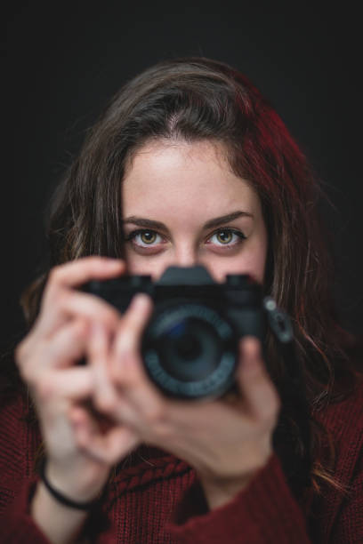 istock Attractive photographer portrait. 675030644