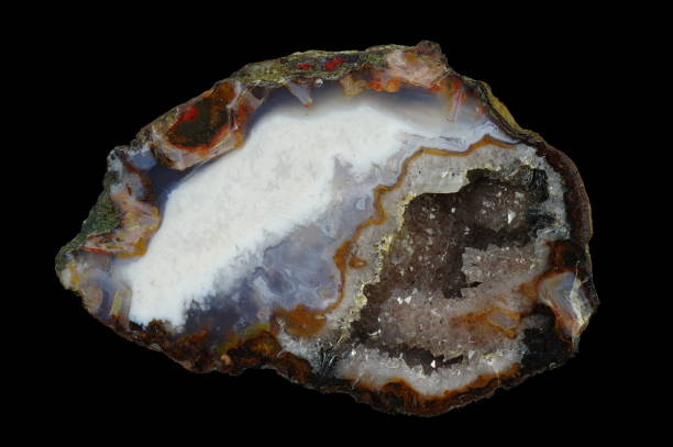 istock A cross section of the agate stone with quartz geode. 675034108