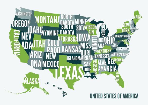 istock United  States of America map print poster design. 675039062