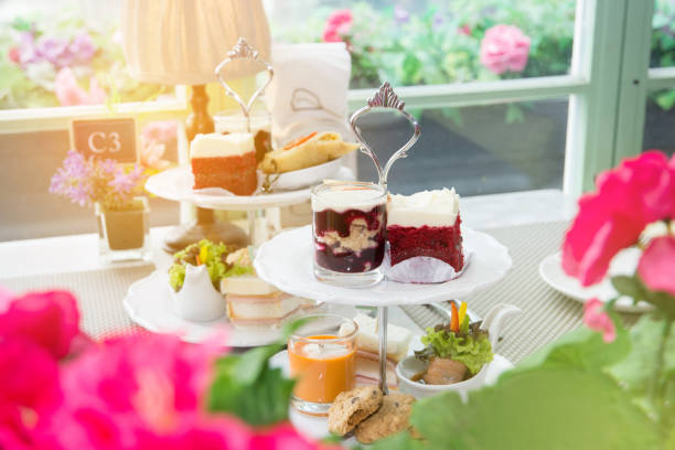 istock Delicious afternoon tea ceremony with snacks 675052348