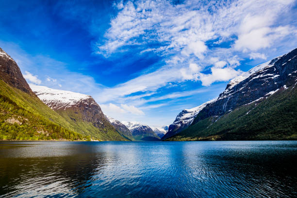 istock lovatnet lake Beautiful Nature Norway. 675059094