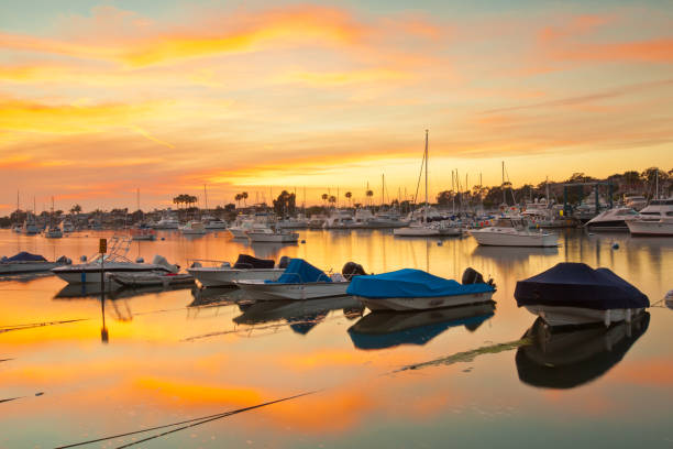 Sunset Balboa Island Sunset Balboa Island newport beach california stock pictures, royalty-free photos & images