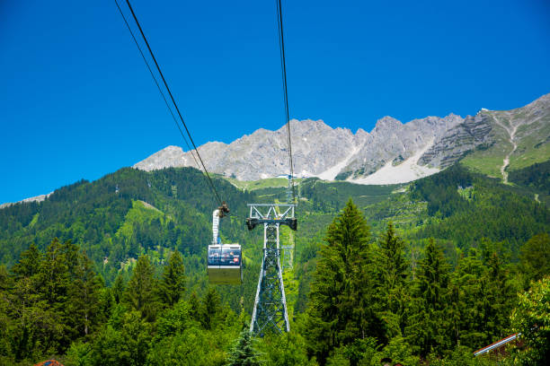 istock Chairlift to mountain peaks 675059300