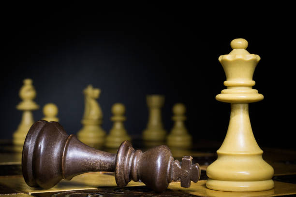 istock Chess photographed on a chessboard 675066578