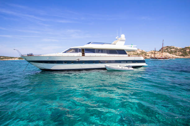istock Luxury yacht in the sea 675069488
