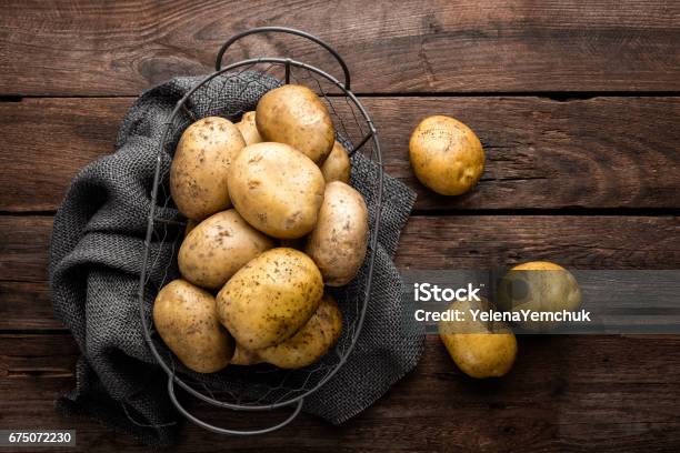 Potato Stock Photo - Download Image Now - Raw Potato, Above, Peel - Plant Part