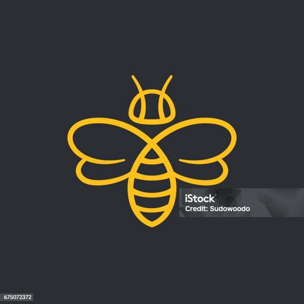 Bee Design Stock Illustration - Download Image Now - Bee, Honey, Logo