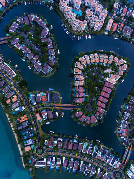 istock Singapore Residential Area aerial view 675074532