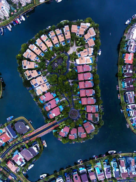istock Singapore Residential Area aerial view 675074542