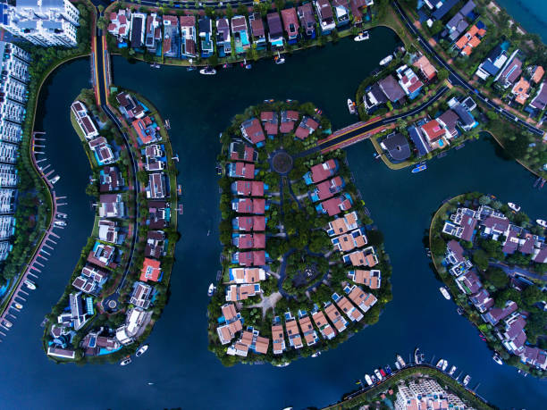 istock Singapore Residential Area aerial view 675074554