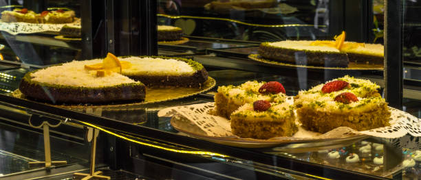 istock Different cakes for sale at the pastry shop 675076442