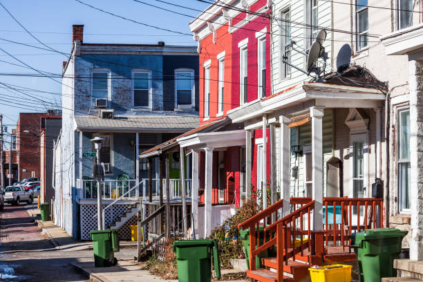 istock Colourful homes in Hampden - Baltimore. 675078476