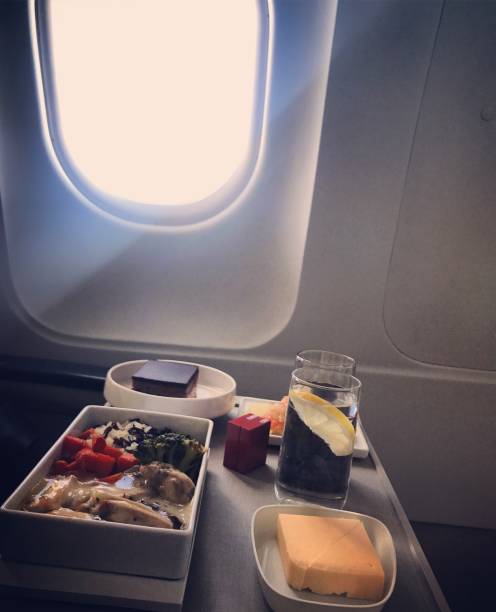 istock Lunch on board of airplane 675082830