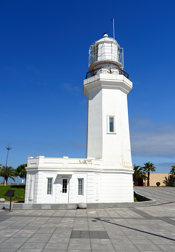 Old white Lighthouse in Batumi, Georgia