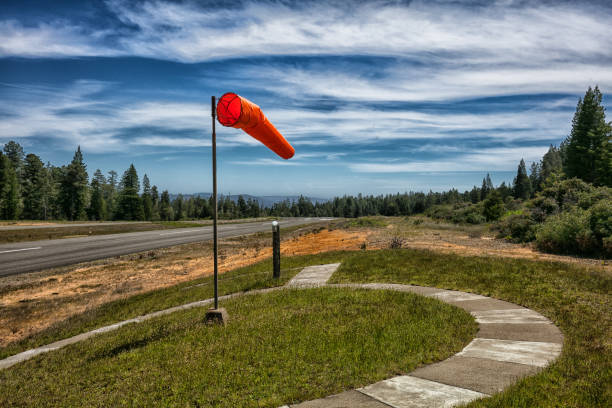 Wind Sock on rural Airport in northern California