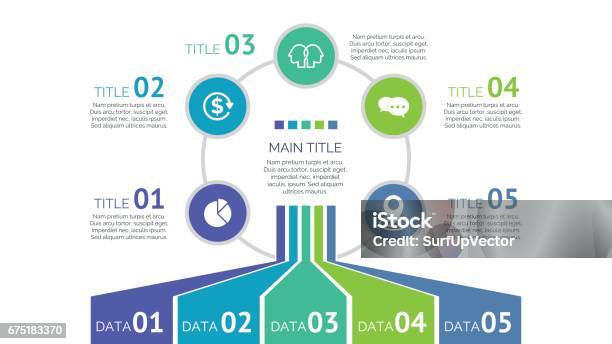 Five Process Elements Slide Template Stock Illustration - Download ...