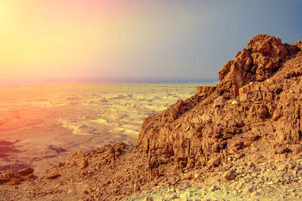 istock View from Masada, Israel. Mountain landscape with blue sky 675190162
