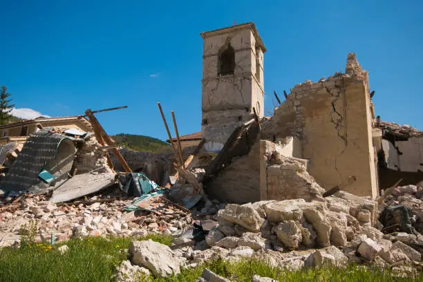 Photo of Church of Sant'Antonio Abate collapsed in the historic center of Visso