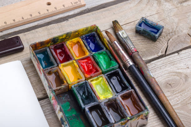 istock Artist, illustrator or calligrapher workplace 675195344