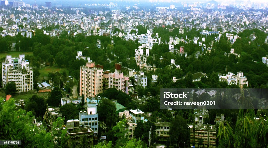 Pune City Pune city in green hills, India Pune Stock Photo