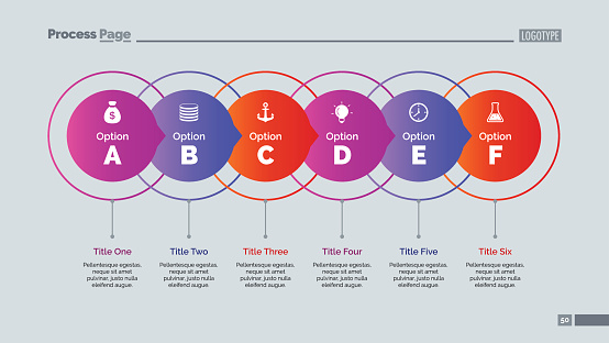 6 Topic Slide Template Six Ideas Slide Template Stock Illustration - Download Image Now ...