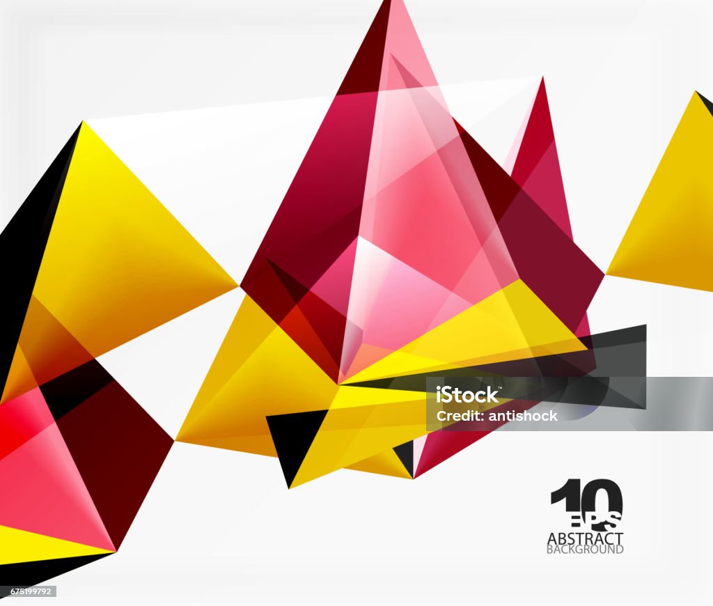 3d Triangles Geometric Vector Stock Illustration - Download Image Now ...