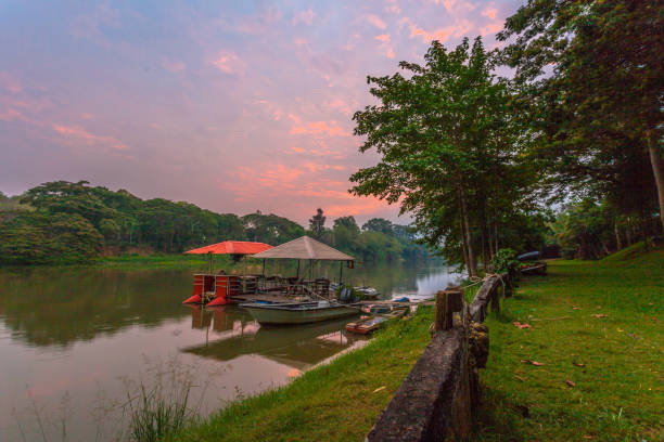 istock cloudy above river in the morning 675210418