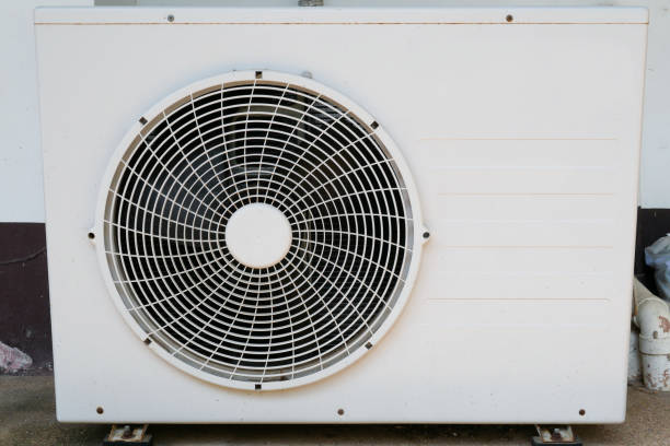 istock Condenser unit of an air conditioner 675220832