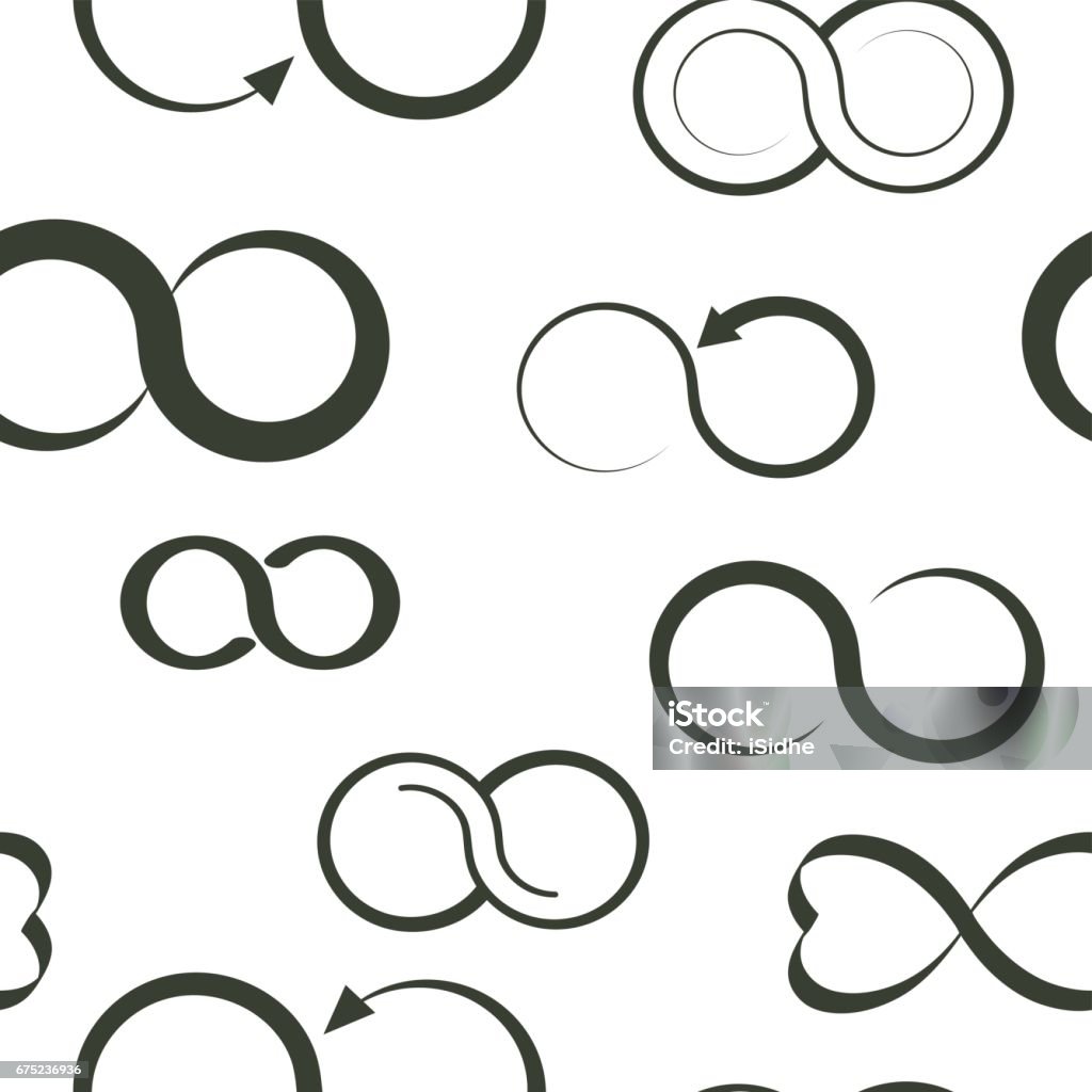 Seamless Pattern With Infinity Symbols Stock Illustration - Download ...