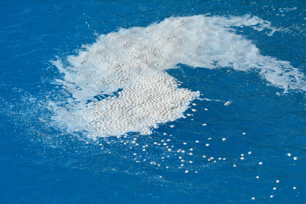 Marine snow on sea surface Sea snots or Marine snow, or Marine Mycilage on water surface in Ionian sea during summer colloid stock pictures, royalty-free photos & images