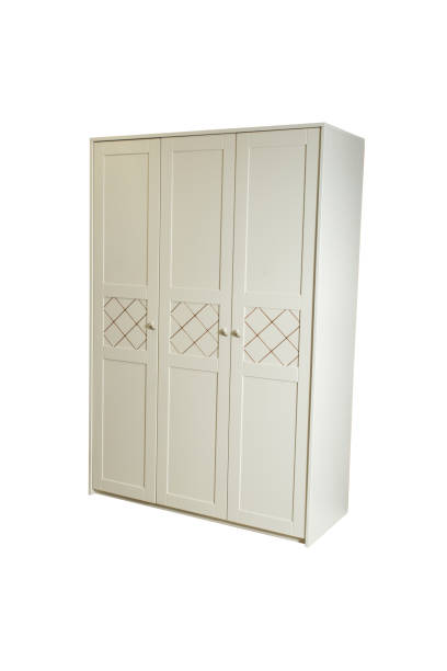 istock Furniture. Three-section wardrobe isolated on white, with clipping path 675254786