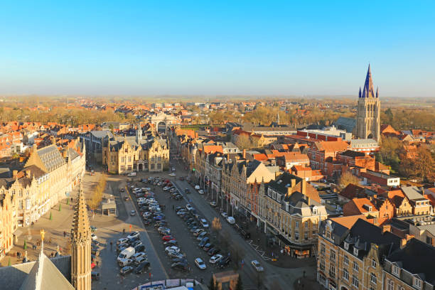 Stadt Ypern in Belgien Luftbild – Foto