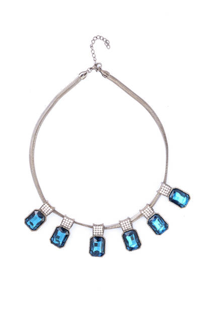 istock necklace with blue stones isolated on white 675268060